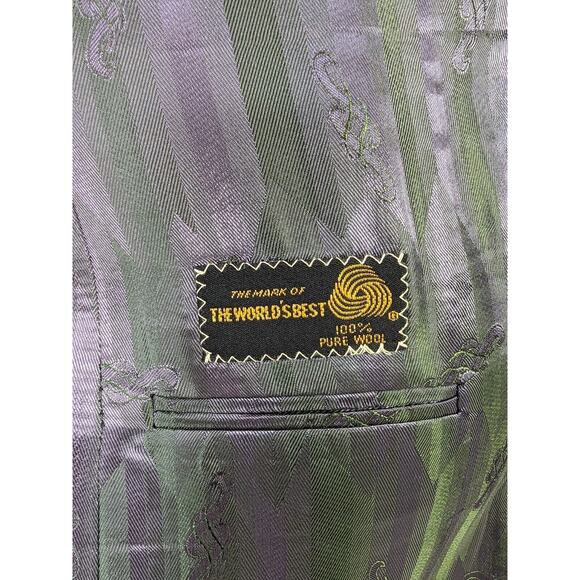 Vintage LeBaron Wool Blazer‎ Men's Size 42R Union Made USA Gray Model Howell New - Picture 5 of 16